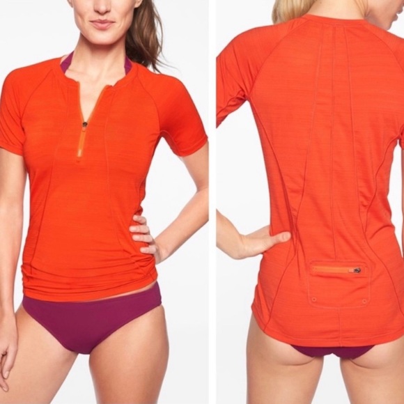 ATHLETA Pacifica Wrap Tee Top Swim UPF 50+ - Picture 12 of 12